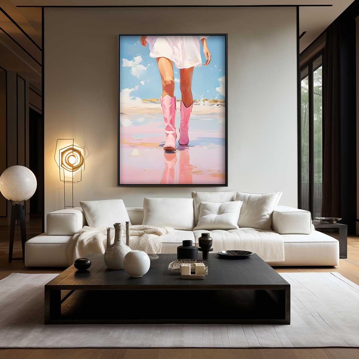 Vrolijk Wandelen Kunstwerk-canvas-dibond-plexiglas-wanddecoratie-WallArtistic