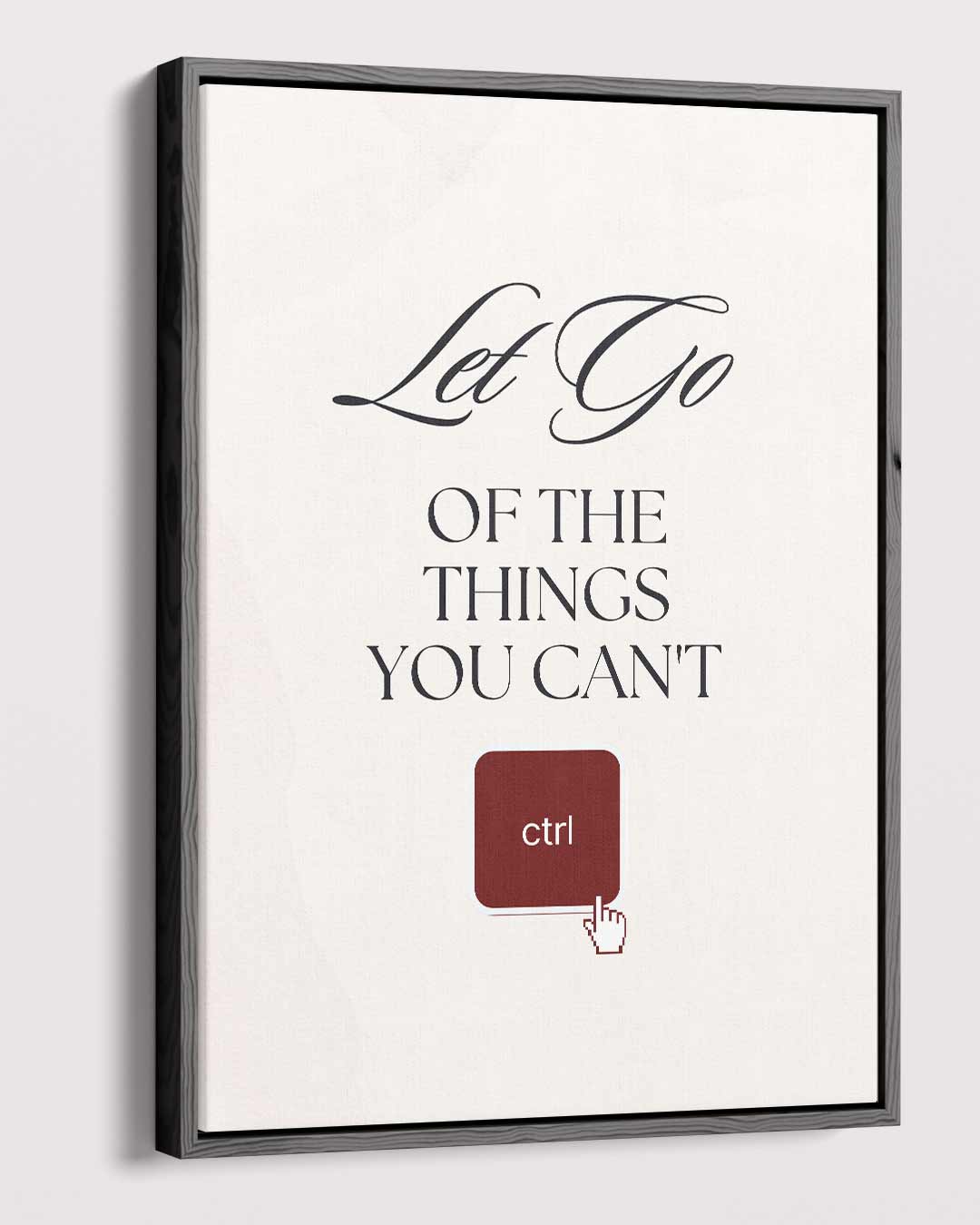 Inspirerende Muurtekst "Let Go Kunstwerk-canvas-dibond-plexiglas-wanddecoratie-WallArtistic