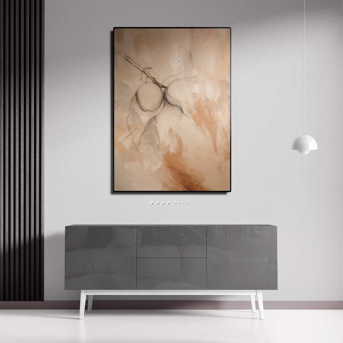 Poëtische Perziken Kunstwerk-canvas-dibond-plexiglas-wanddecoratie-WallArtistic