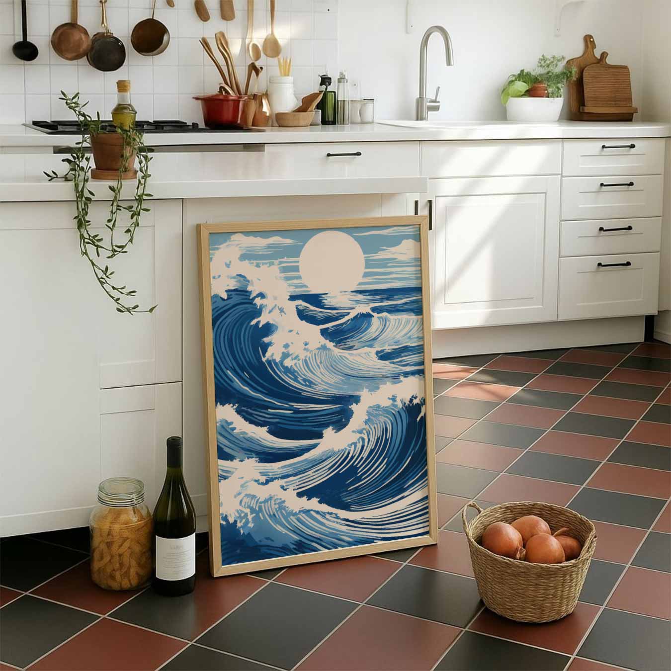 Kunstzinnige Oceaangolven Poster