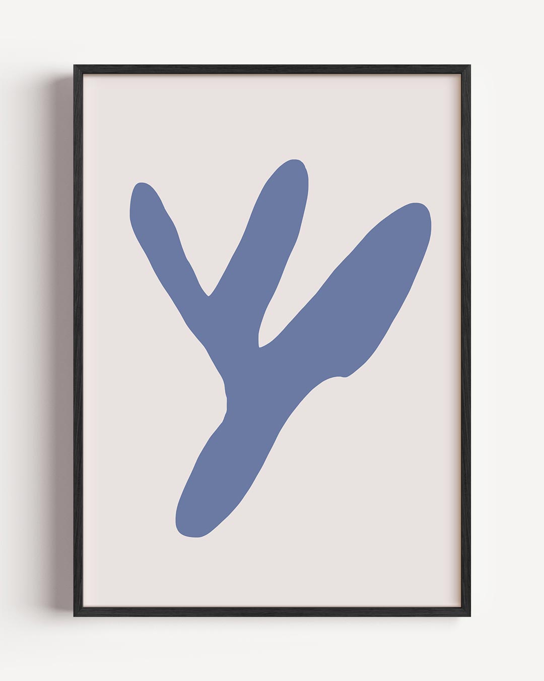 Organische Vormen in Blauw Poster-WallArtistic