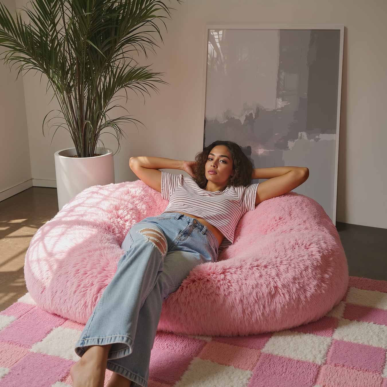 Abstracte Grijze Kunstposter-WallArtistic