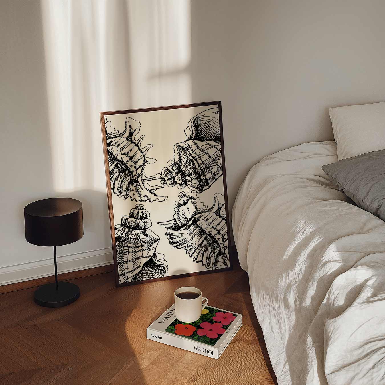Elegante Schelpenkunst Poster-WallArtistic