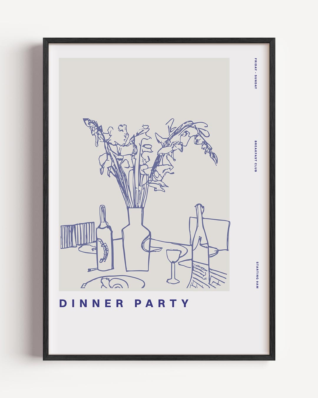 Stijlvolle Dinner Party Poster-WallArtistic