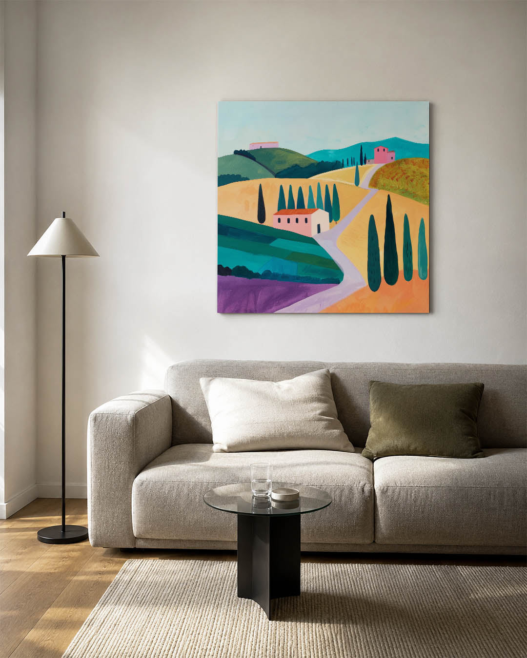 Landschap met heuvels Kunstwerk