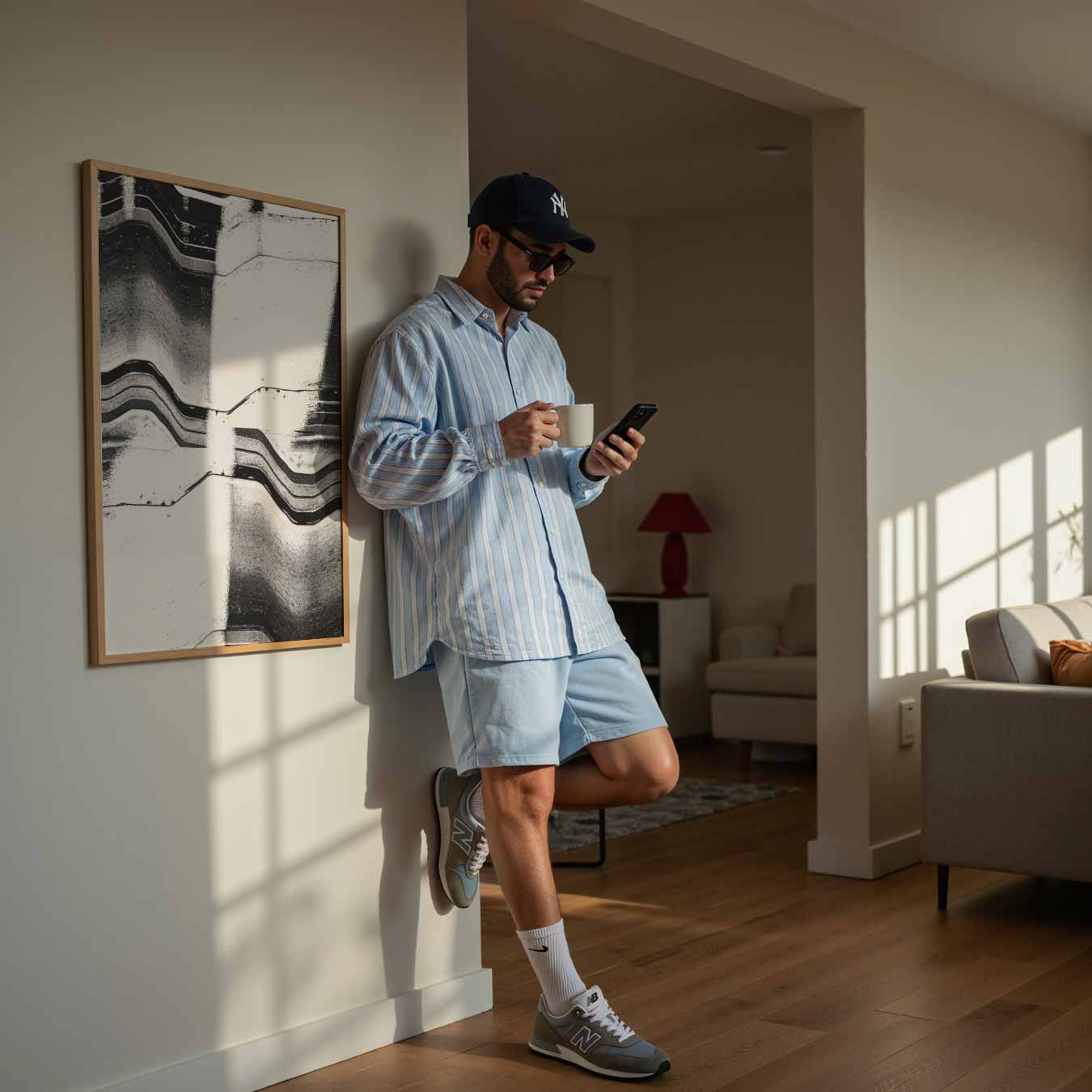 Zwart-Wit Abstract Textuur Poster-WallArtistic