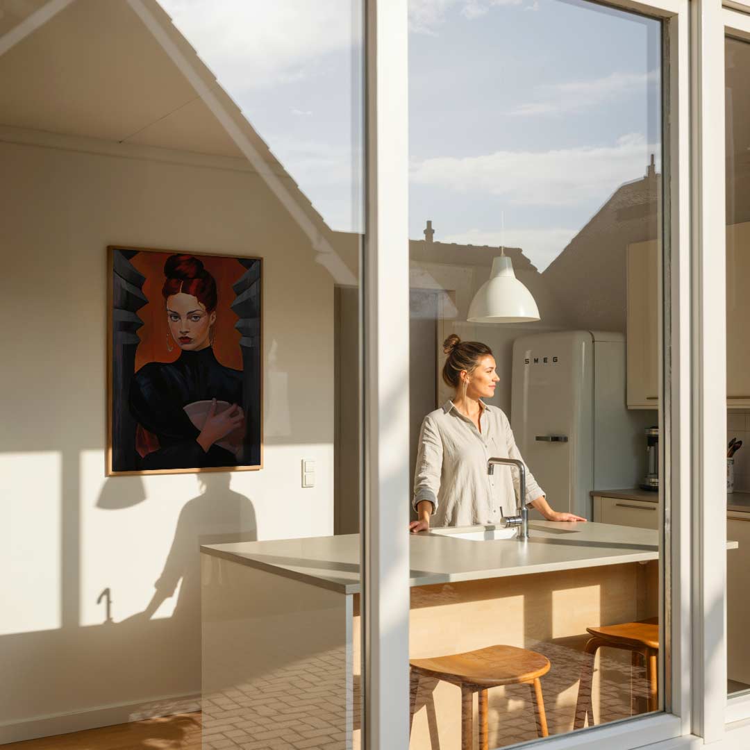 Klassieke Elegantie Vrouwelijke Portretposter-WallArtistic