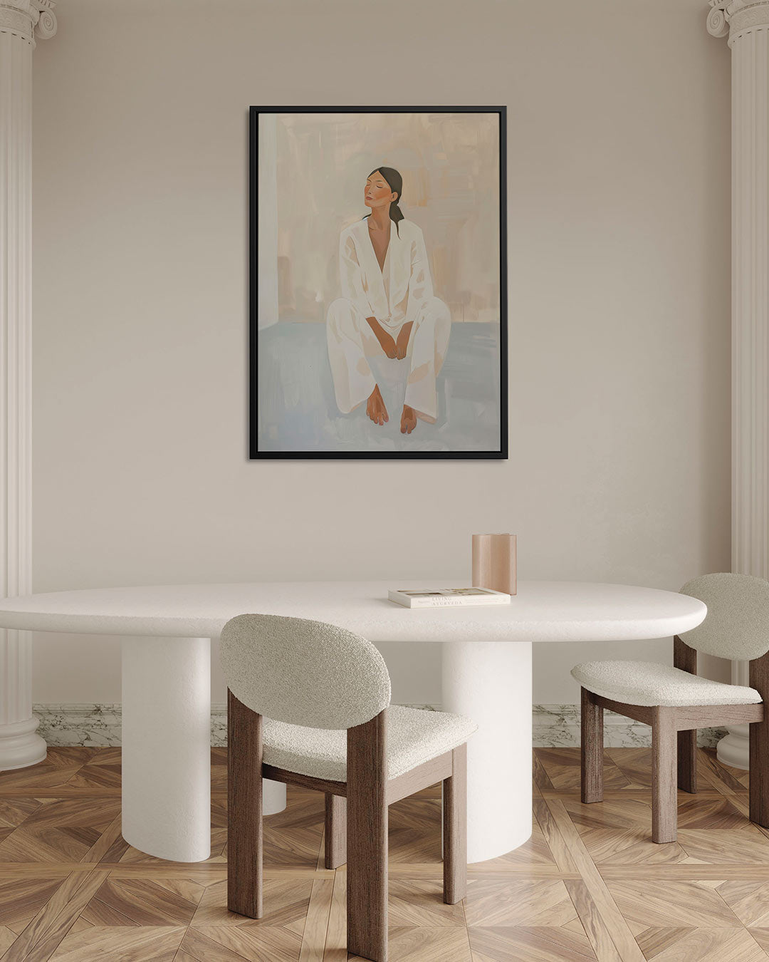 Rustige zittende vrouw Kunstwerk