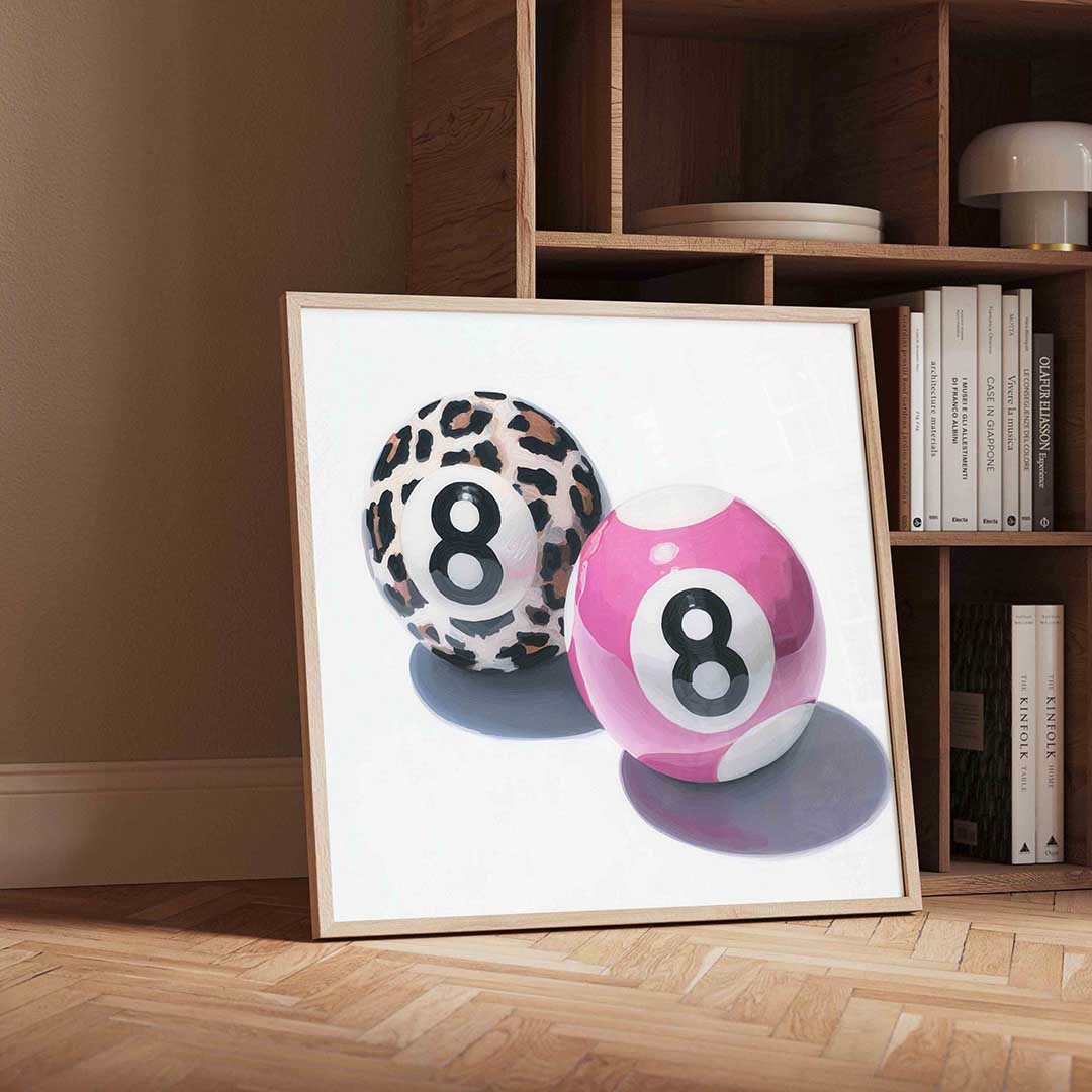 Twee biljartballen Poster