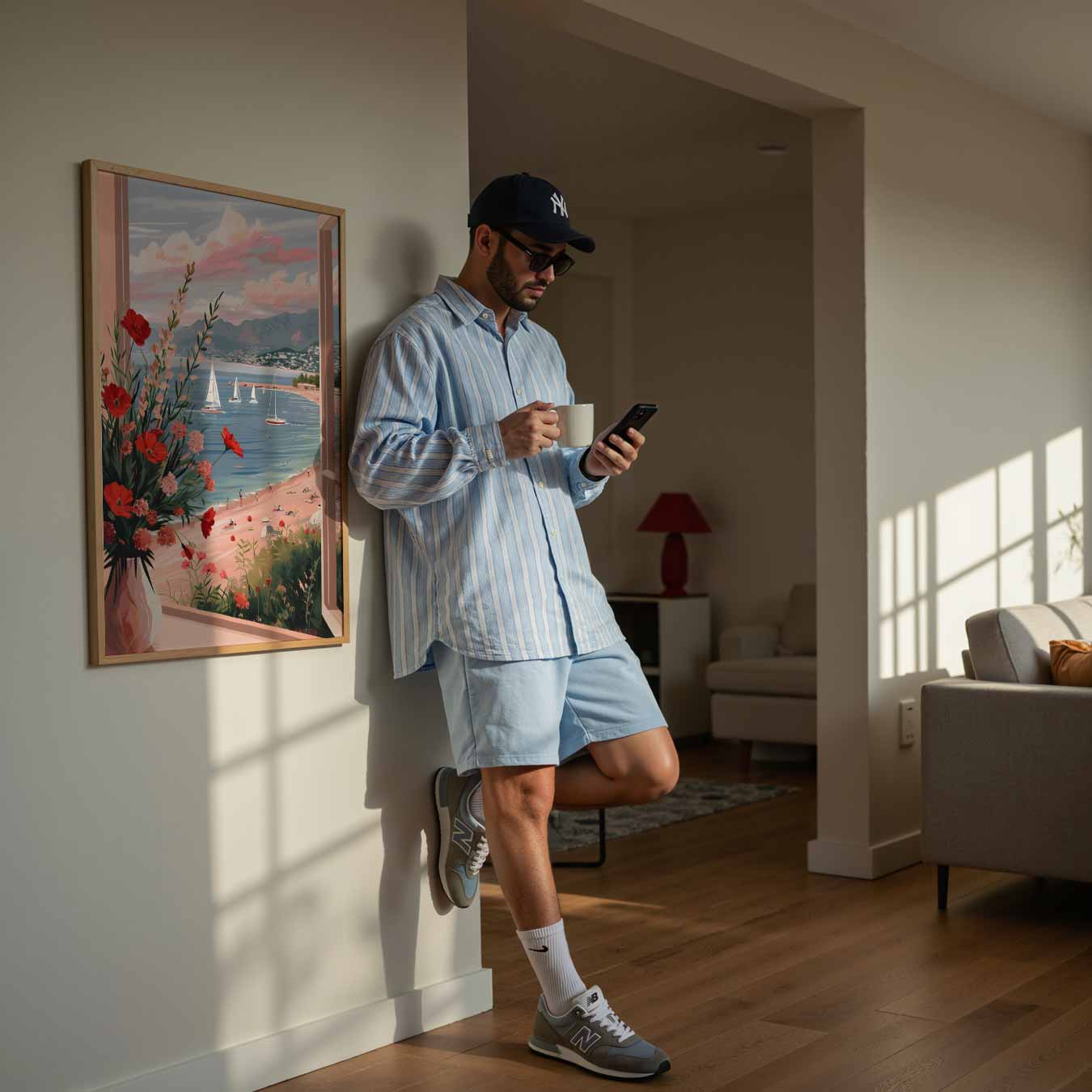 Zomers Uitzicht aan Zee Poster-WallArtistic