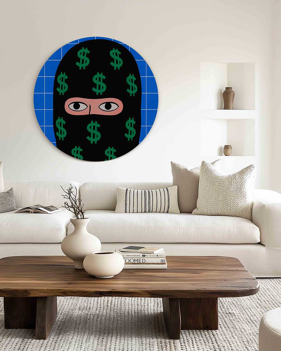Dollar masker Muurcirkel