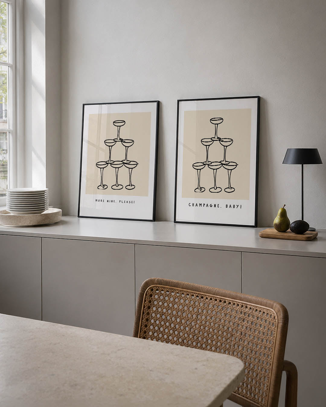 Glazenpiramide Posterset