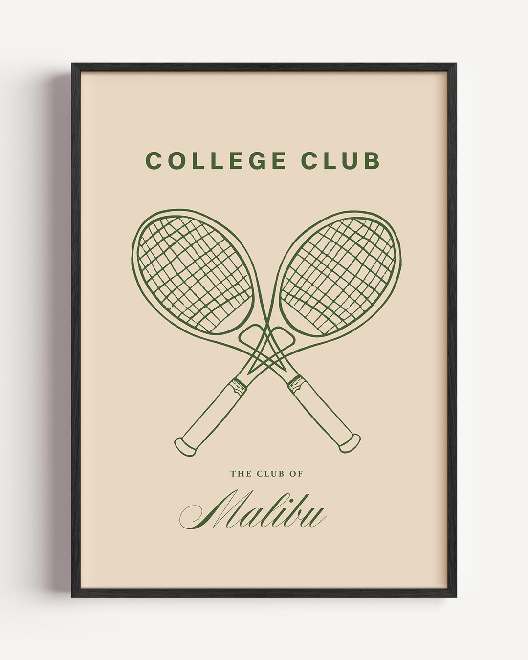 Stijlvolle Malibu Tennisclub Poster-WallArtistic