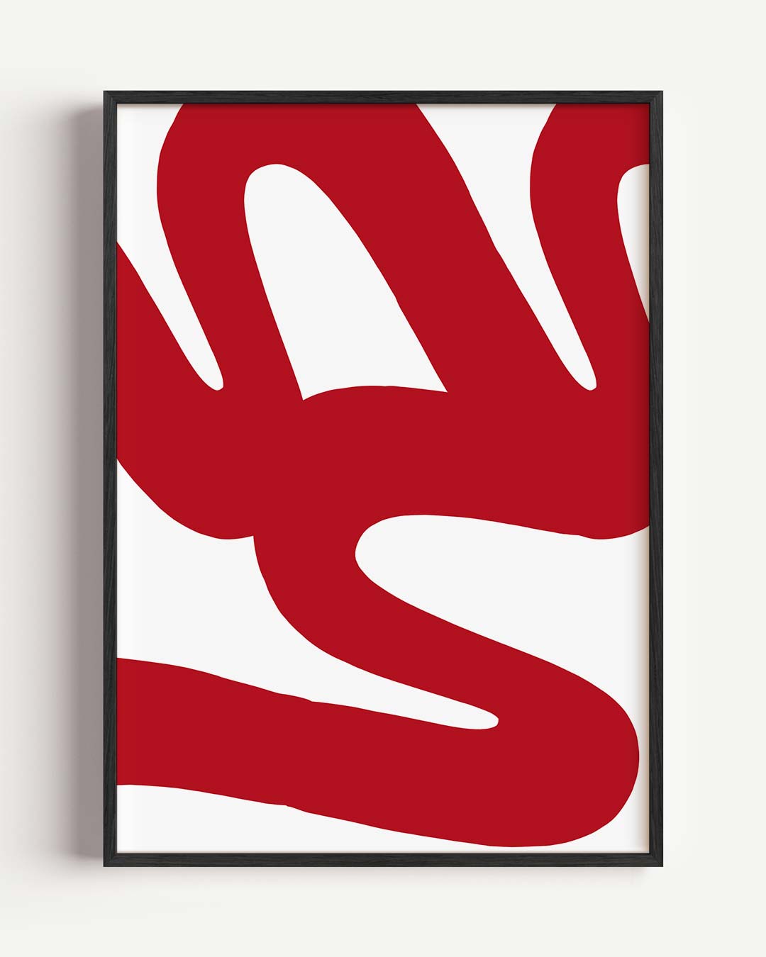 Abstracte Roodgolven Poster-WallArtistic