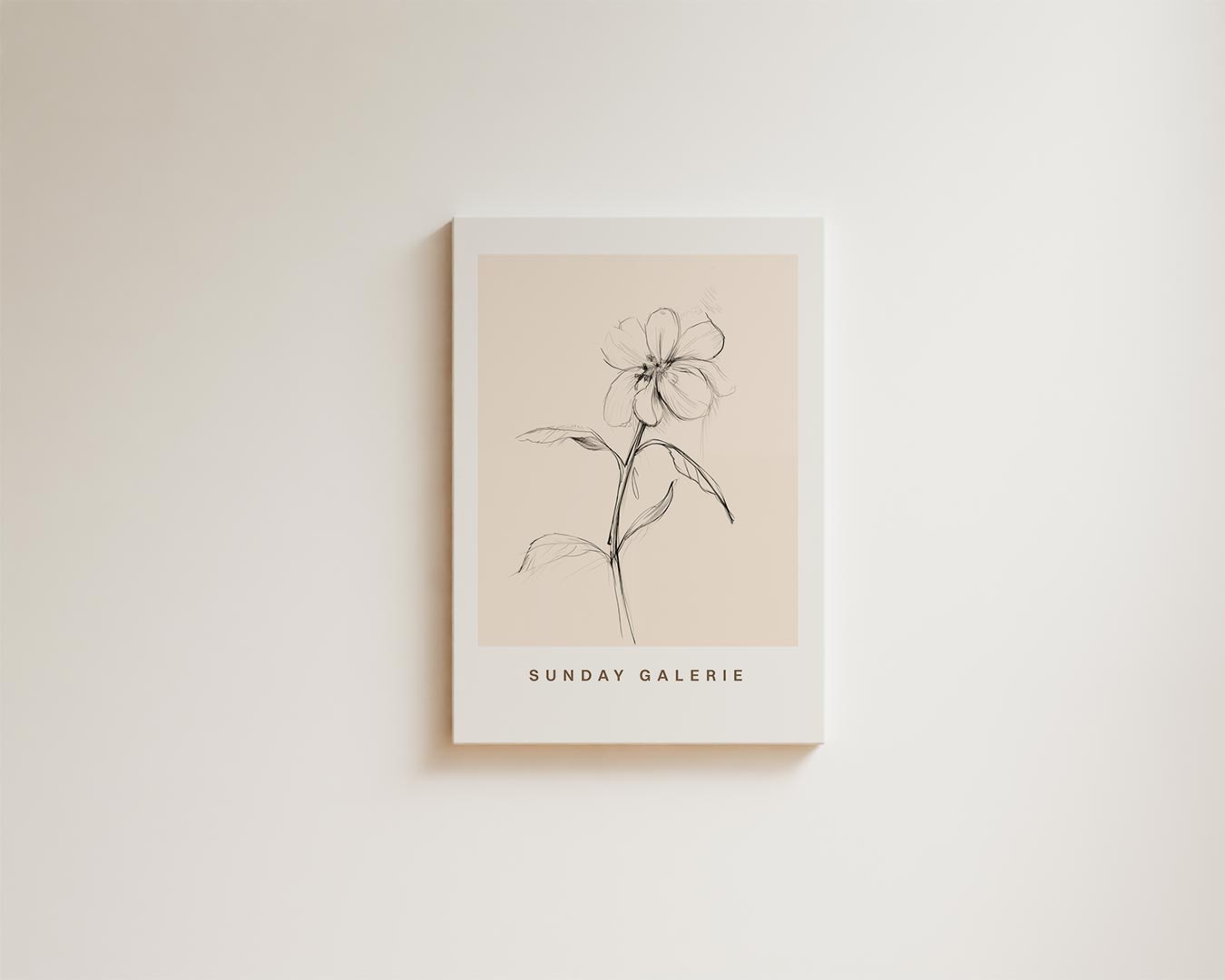 Potloodschets Bloem Kunstwerk-canvas-dibond-plexiglas-wanddecoratie-WallArtistic