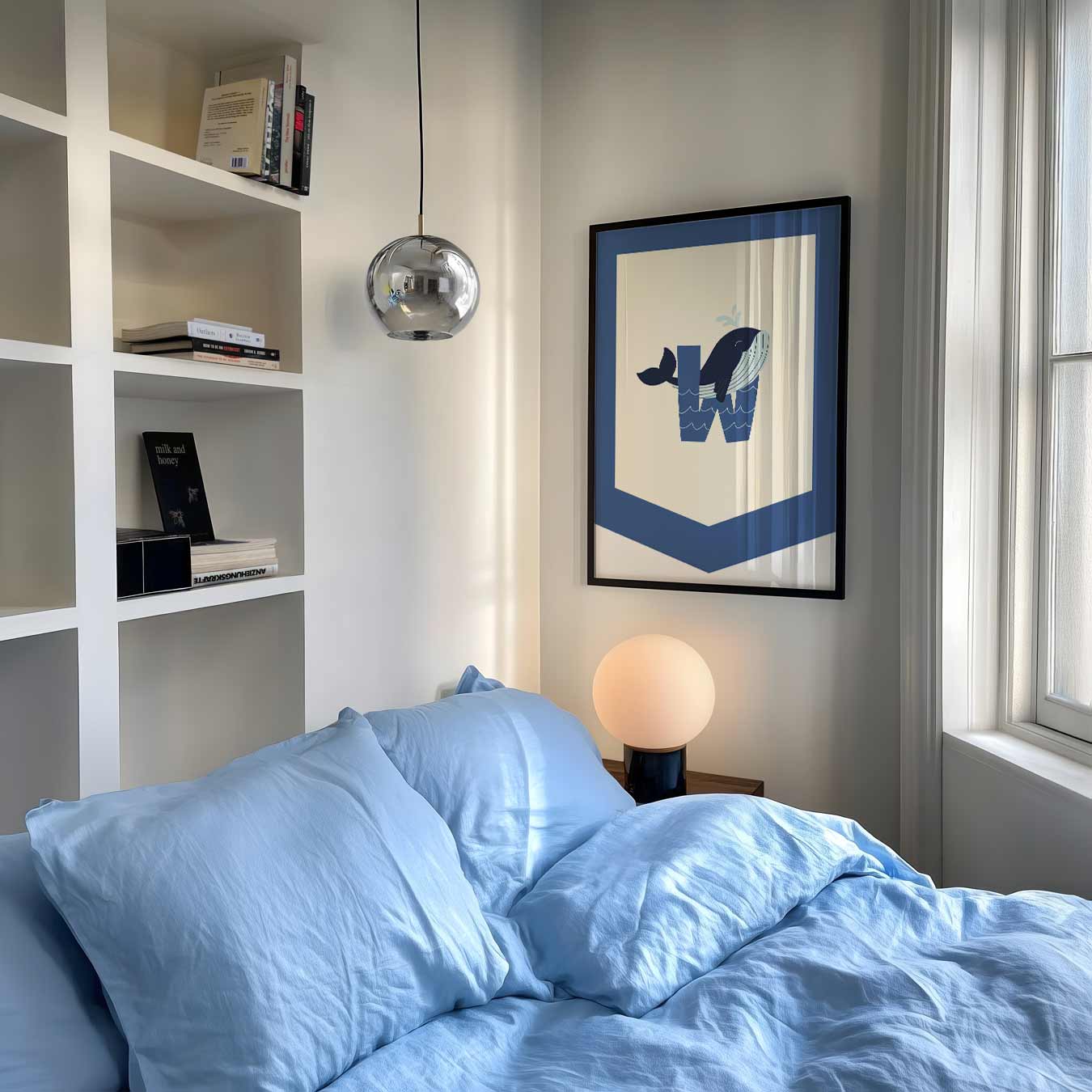 Dromerige Walvis Letterkunst Poster-WallArtistic