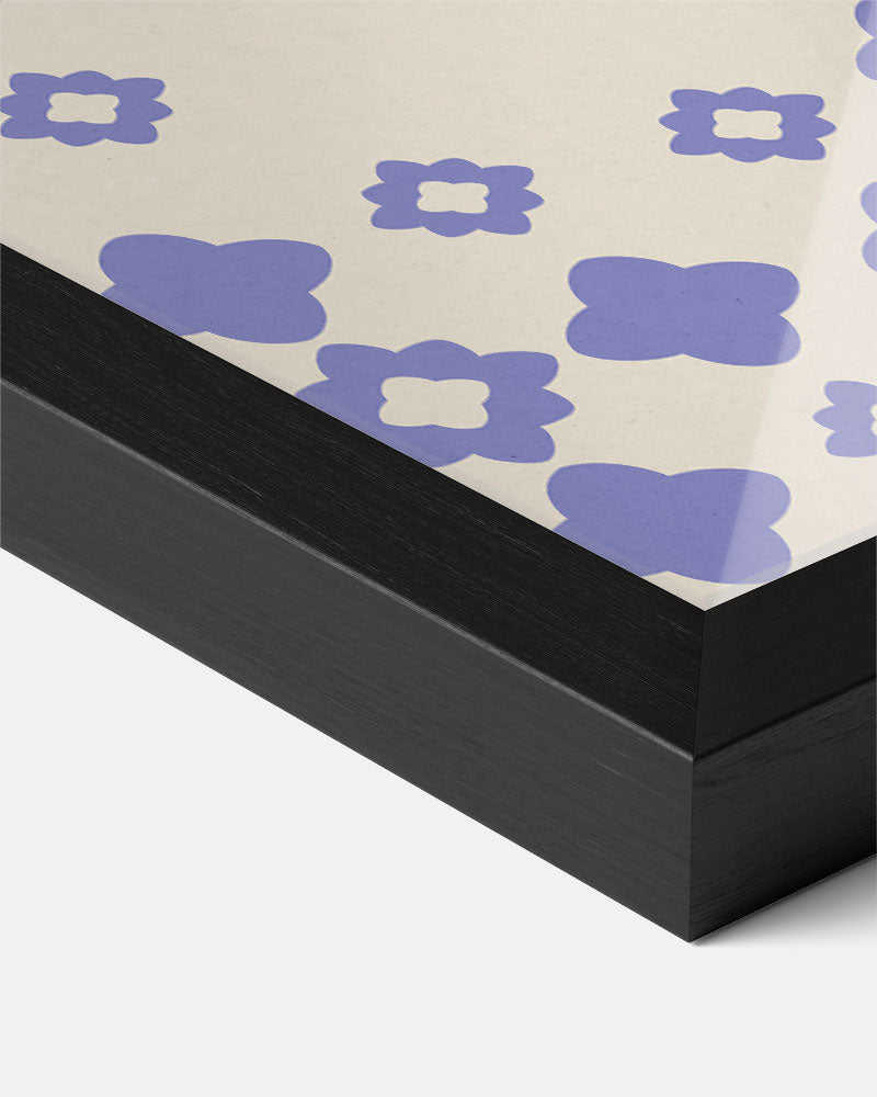 Bloemenpracht in Blauw Poster-WallArtistic