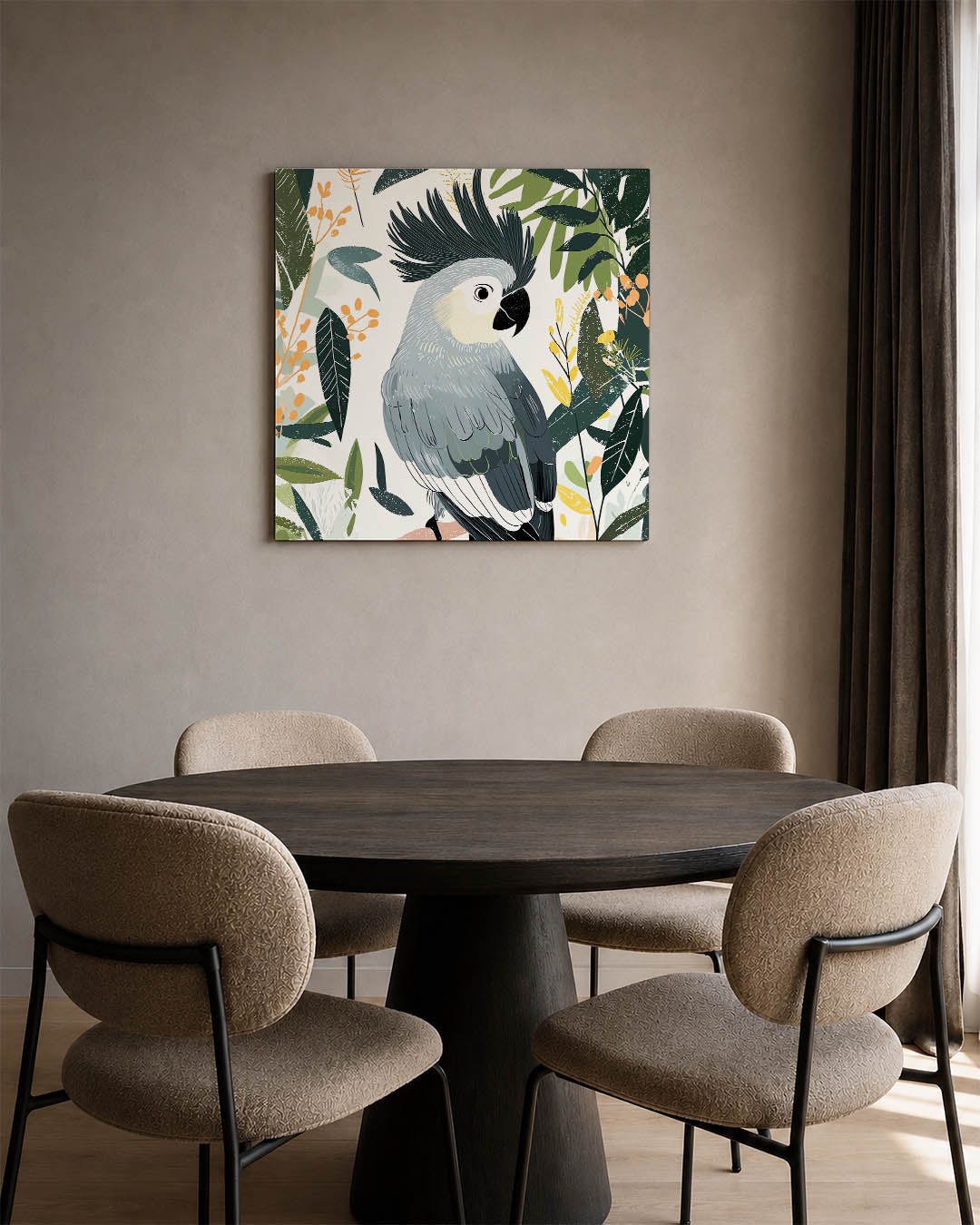 Vrolijke papegaai Kunstwerk