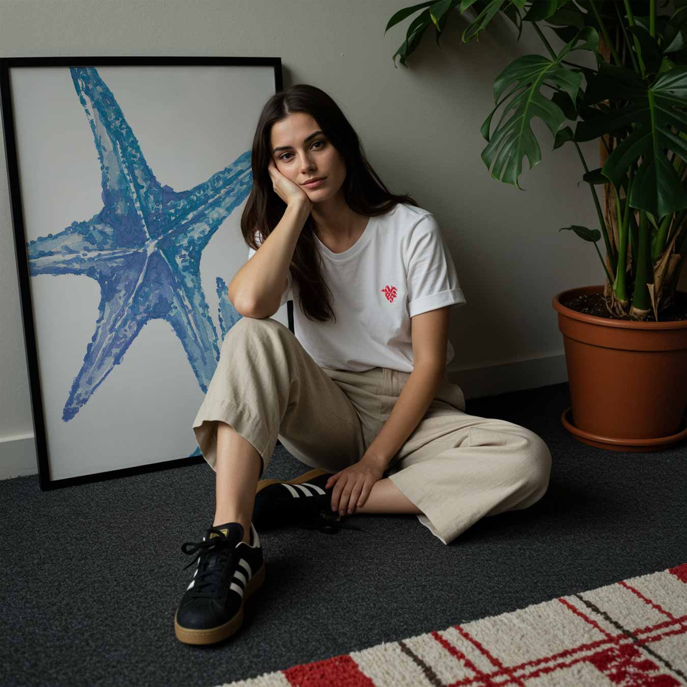 Blauwe Zeesterren Poster-WallArtistic