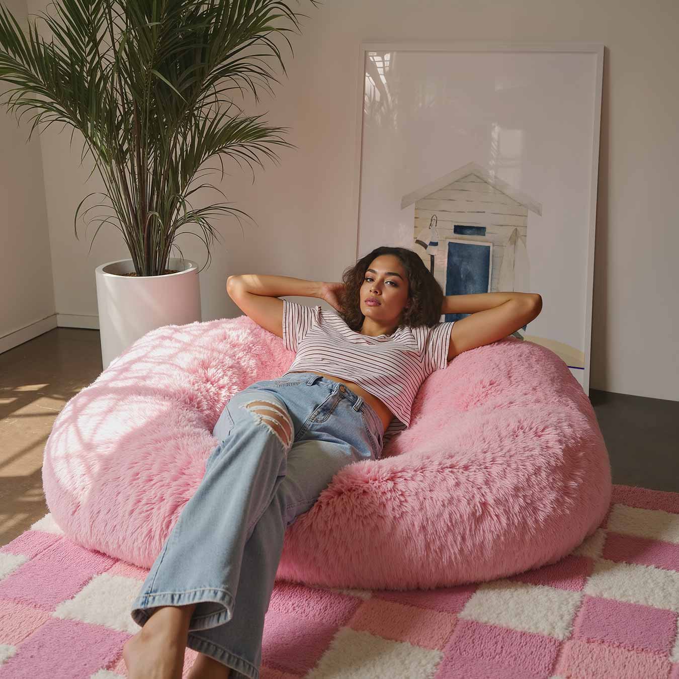 Strandhuisje Poster-WallArtistic