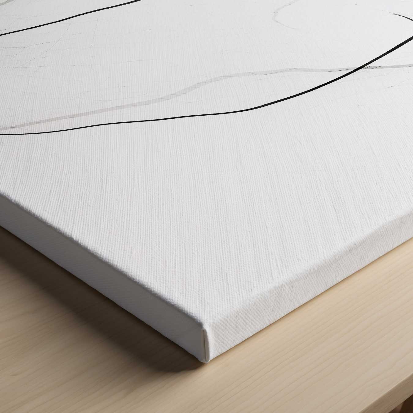 Zwarte Lijnen op Witte Rust Kunstwerk-canvas-dibond-plexiglas-wanddecoratie-WallArtistic
