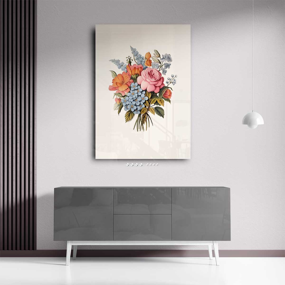 Bloemenpracht in Pasteltinten Kunstwerk-canvas-dibond-plexiglas-wanddecoratie-WallArtistic