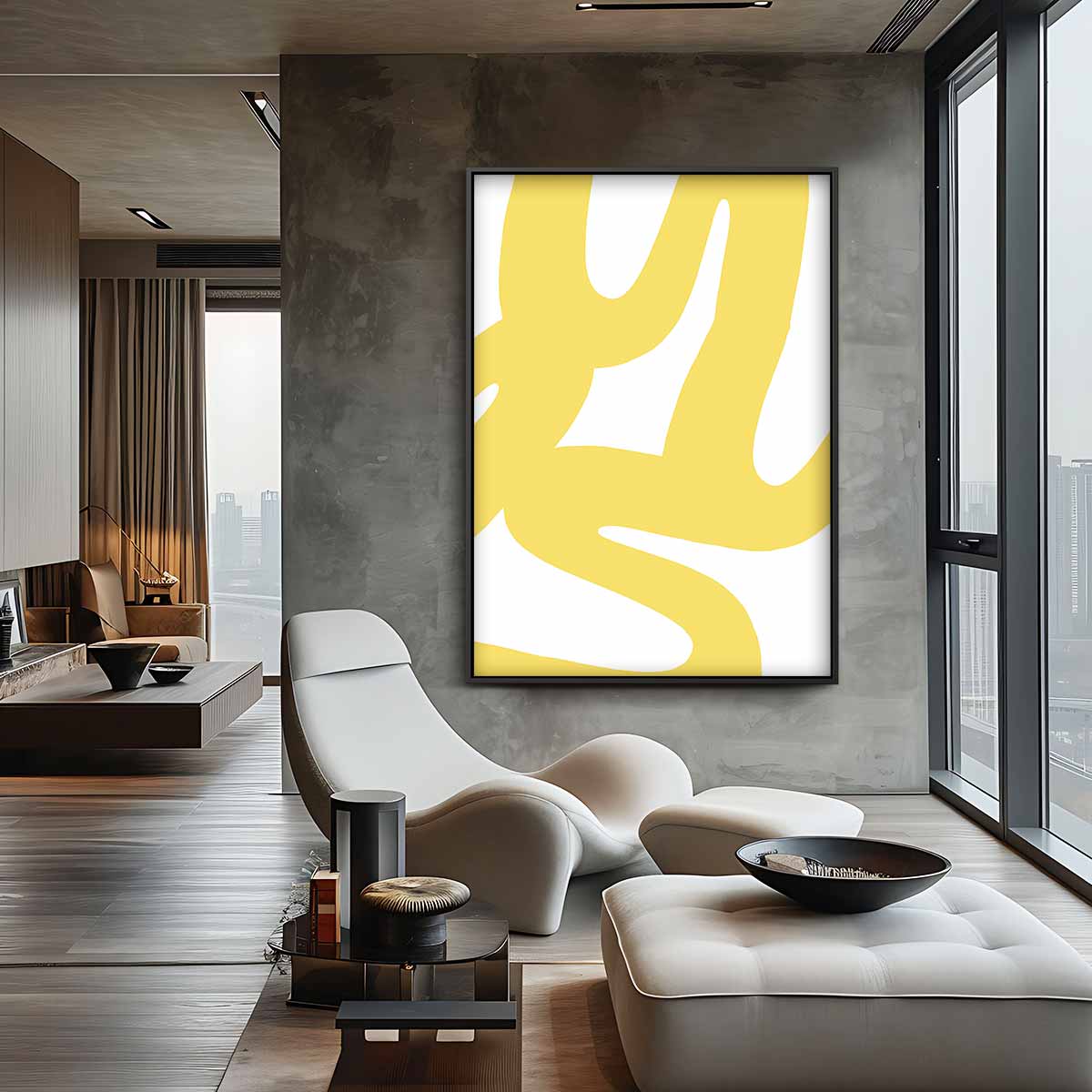 Zonnige Kronkelingen Kunstwerk-canvas-dibond-plexiglas-wanddecoratie-WallArtistic