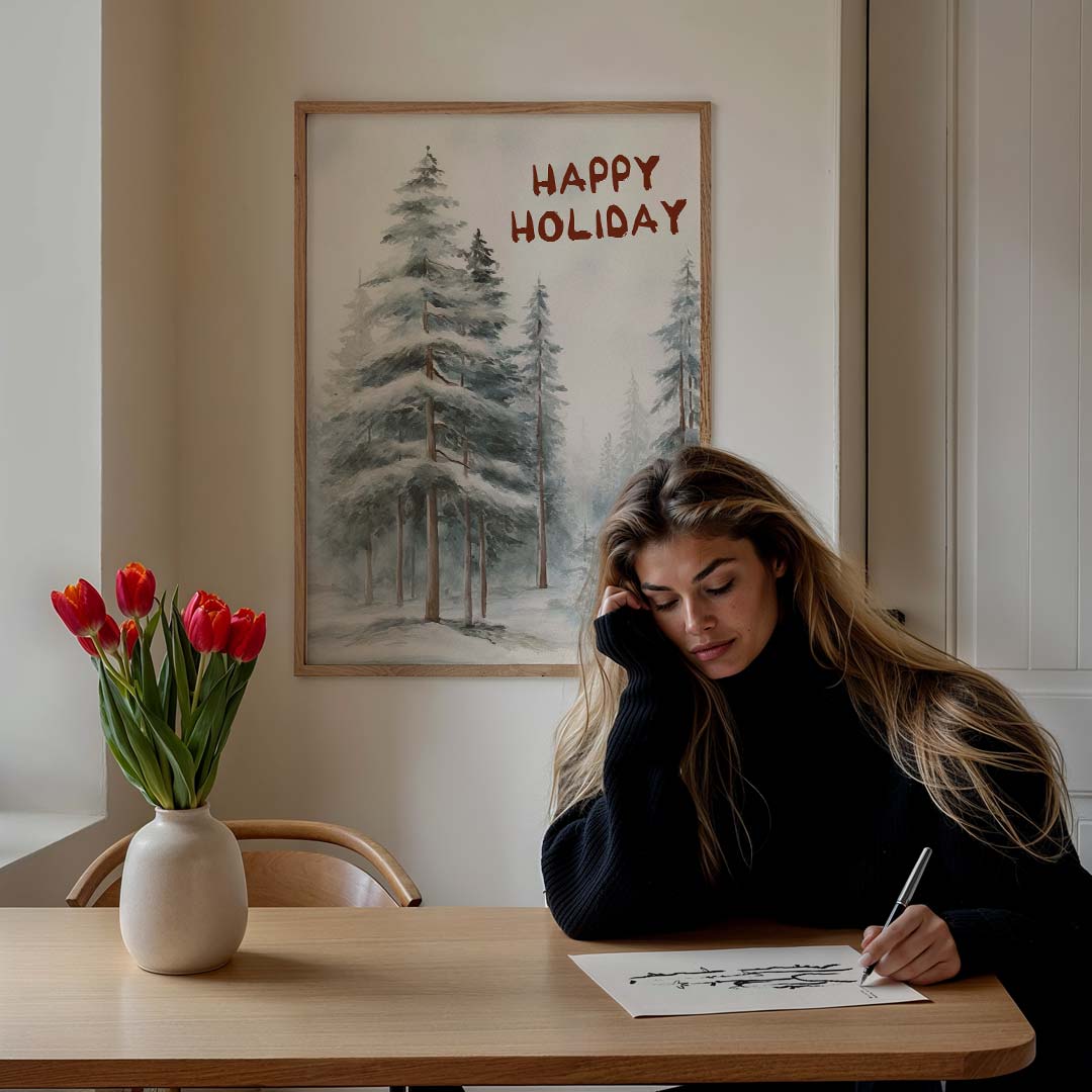 Winterse Kerstposter-WallArtistic