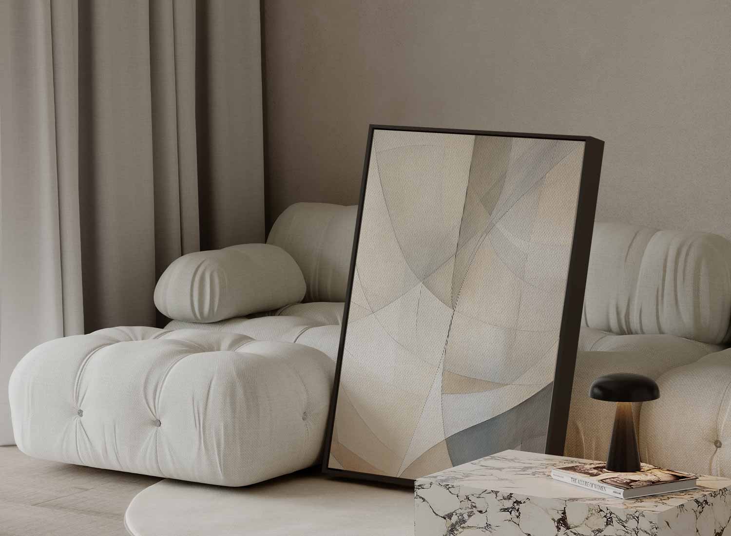 Lyrische Lijnen Kunstwerk-canvas-dibond-plexiglas-wanddecoratie-WallArtistic
