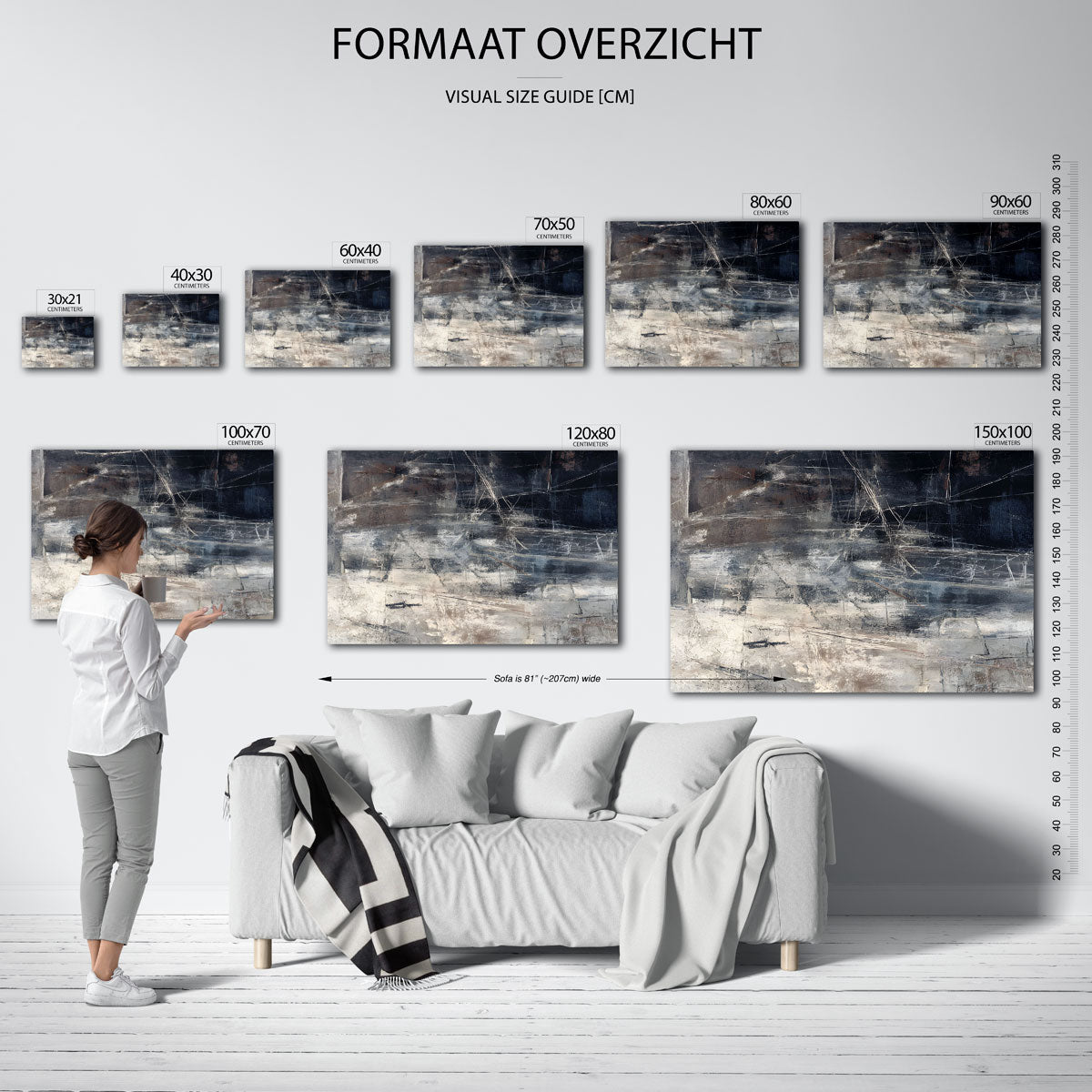 Abstracte lijnen en texturen Poster