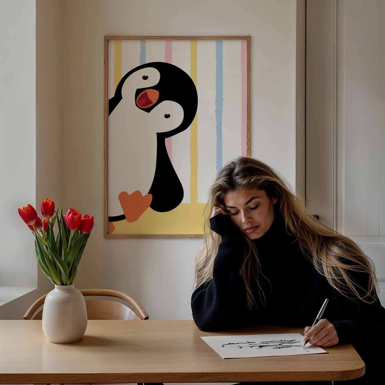 Vrolijke Pinguïn Poster