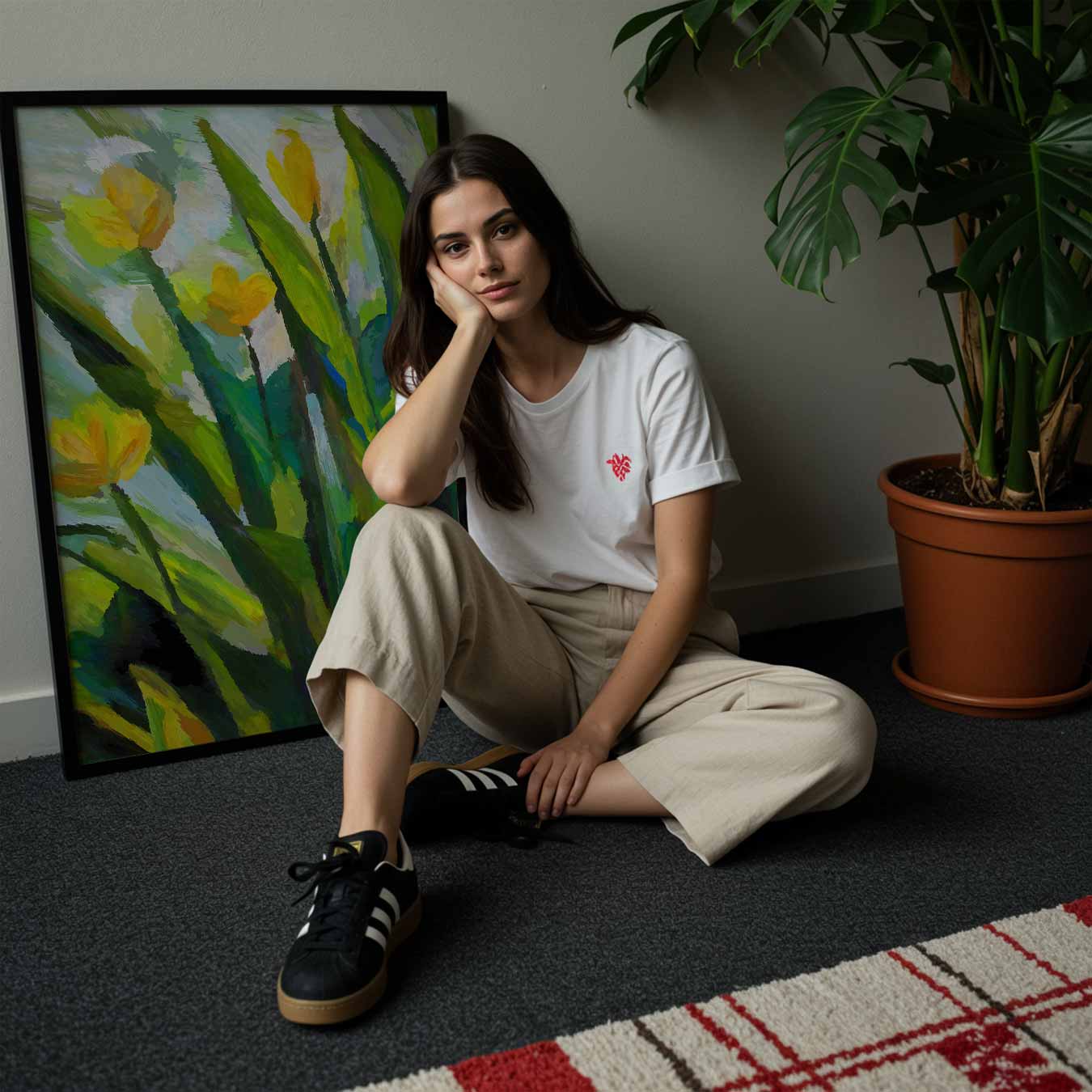 Bloeiende Lente Tulpenschilderij Poster-WallArtistic