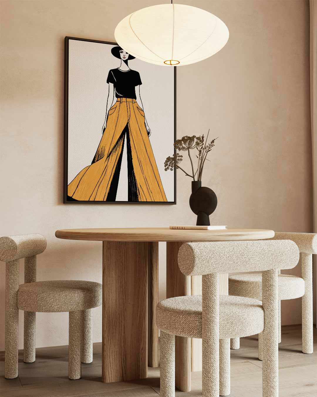 Stijlvolle Dames Silhouet Kunstwerk-canvas-dibond-plexiglas-wanddecoratie-WallArtistic