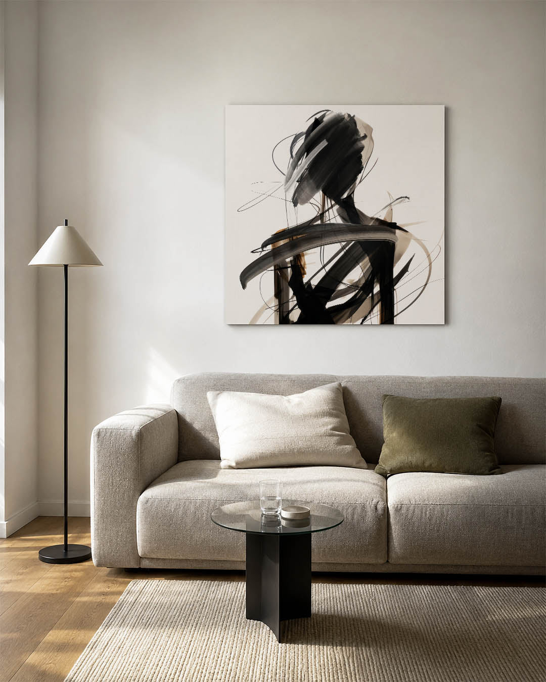 Dynamische lijnenfiguur Kunstwerk