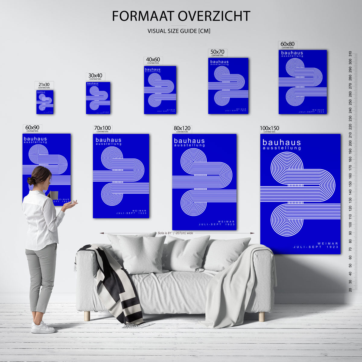 Lijnen en cirkel Poster