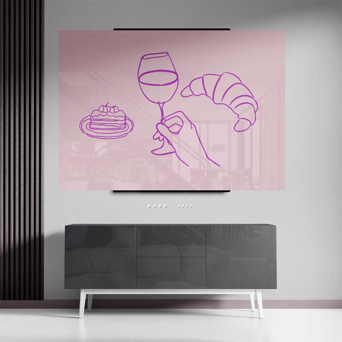 Lekkernijen in Lijn Kunstwerk-canvas-dibond-plexiglas-wanddecoratie-WallArtistic