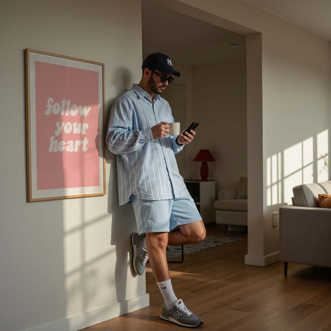 Inspirerende Roze Poster-WallArtistic