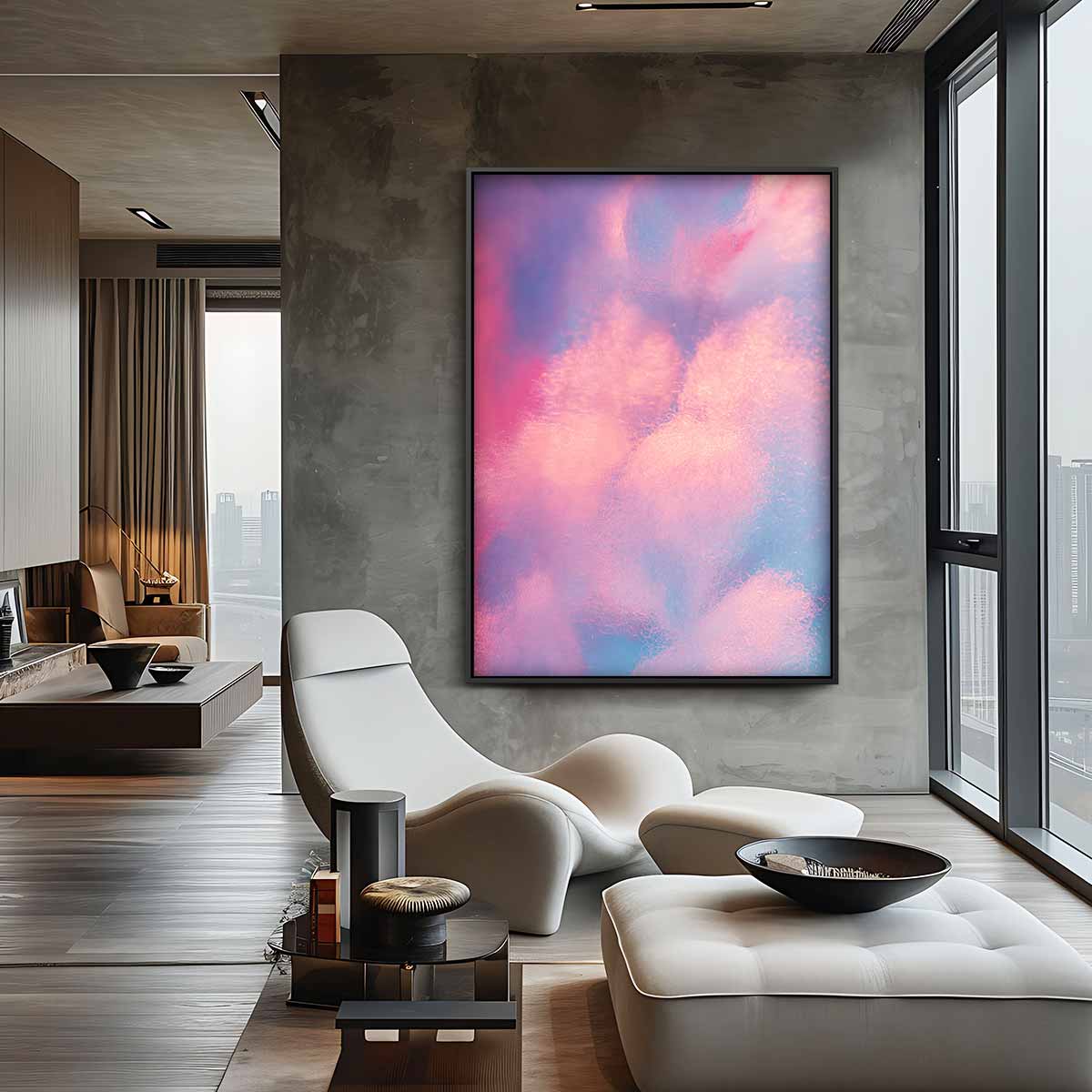 Dromerige Wolkenlucht Kunstwerk-canvas-dibond-plexiglas-wanddecoratie-WallArtistic