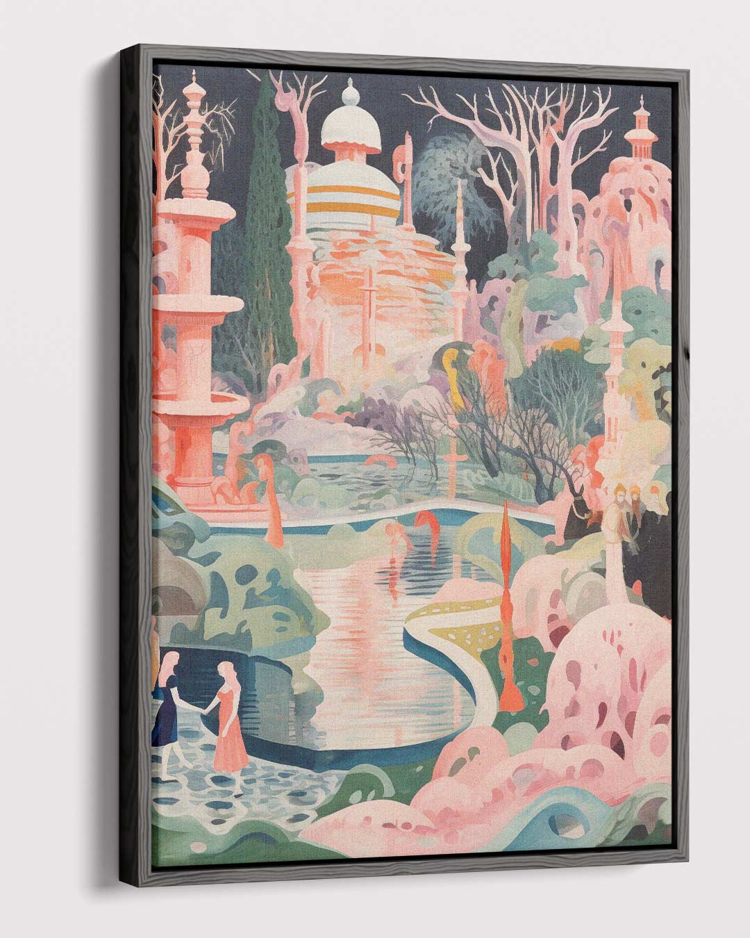 Droomachtig Fantasielandschap Kunstwerk-canvas-dibond-plexiglas-wanddecoratie-WallArtistic