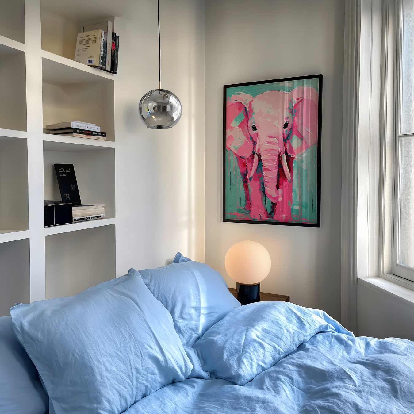 Kleurrijke Roze Olifant Poster