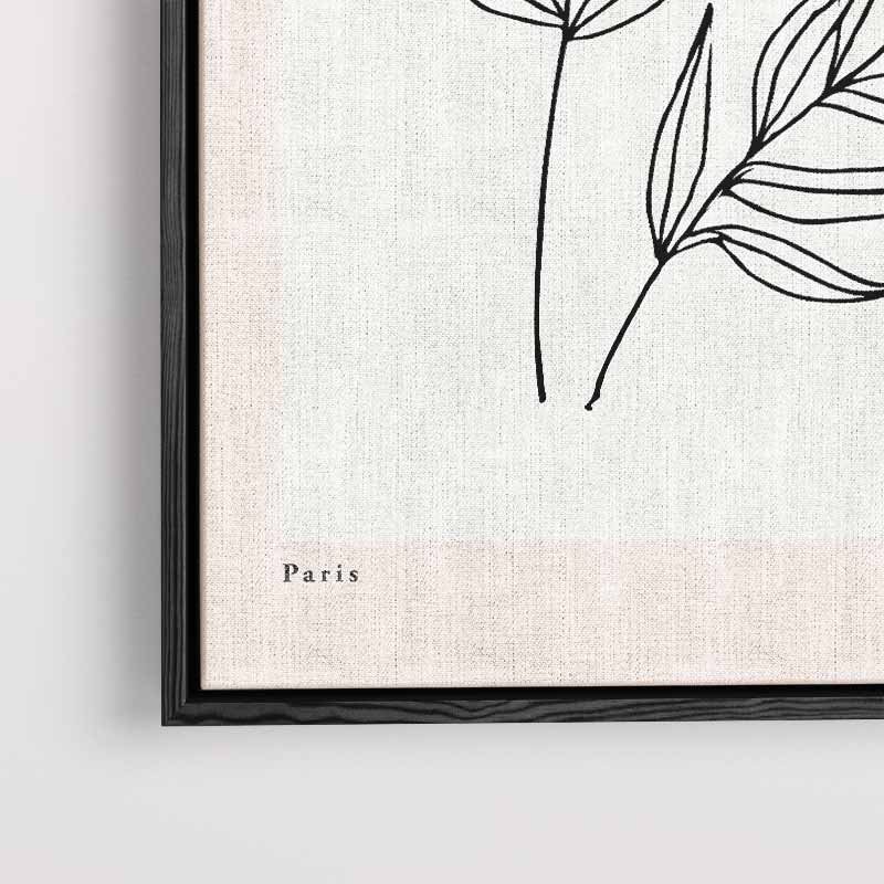 Botanische Illustratie "Eenvoudig Blad Kunstwerk-canvas-dibond-plexiglas-wanddecoratie-WallArtistic