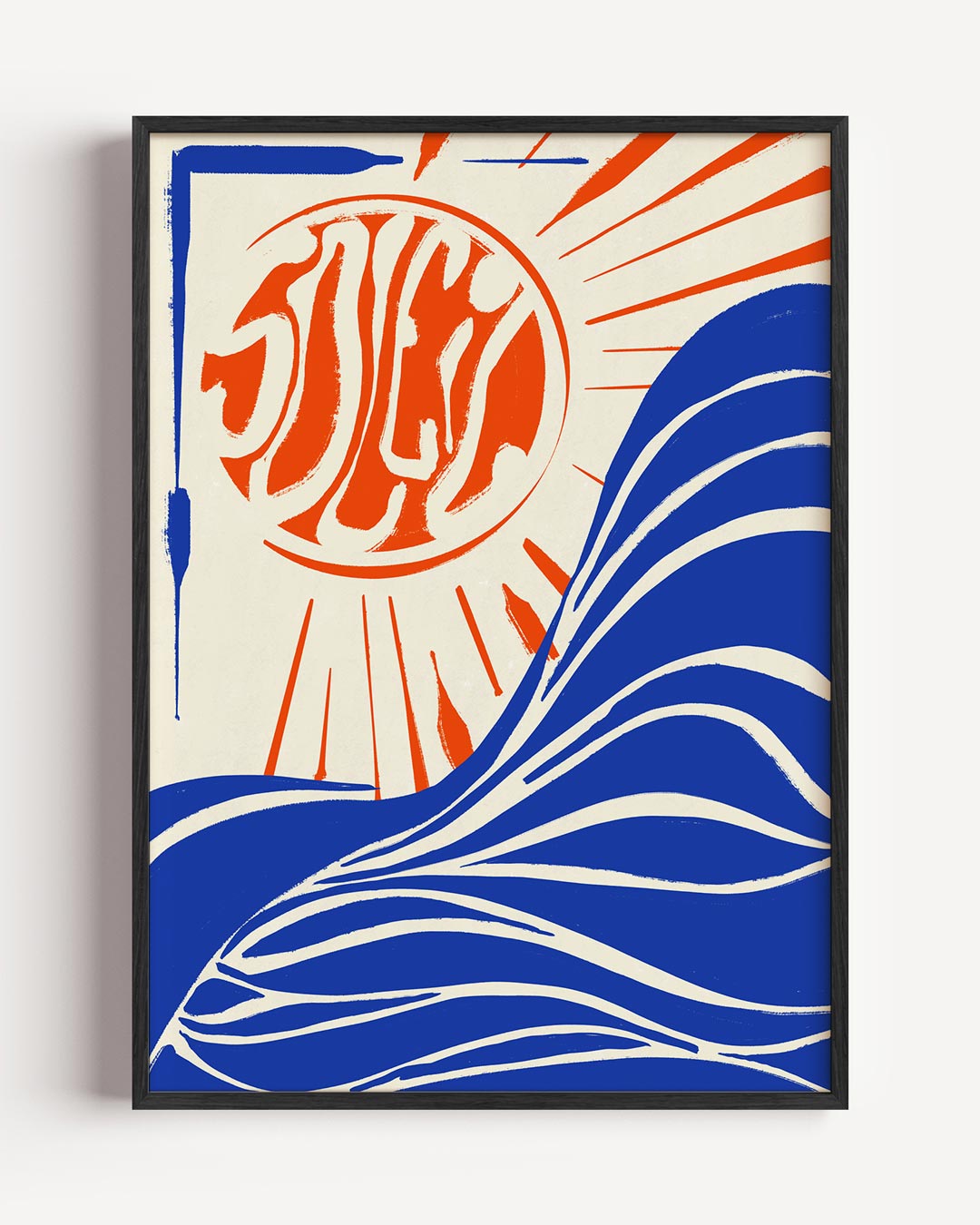 Zon en Golven Kunstposter-WallArtistic