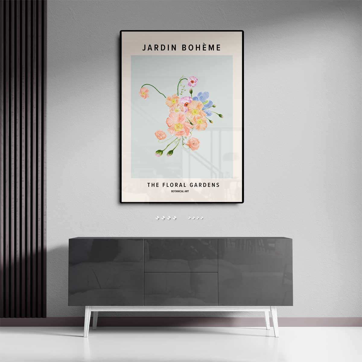 Bloemenweelde in Pastel Kunstwerk-canvas-dibond-plexiglas-wanddecoratie-WallArtistic