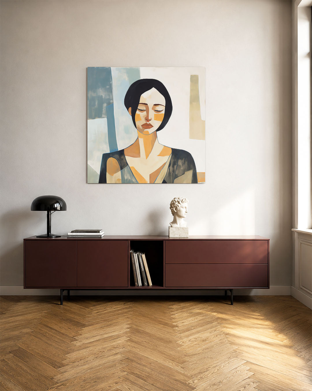 Geometrisch portret Kunstwerk