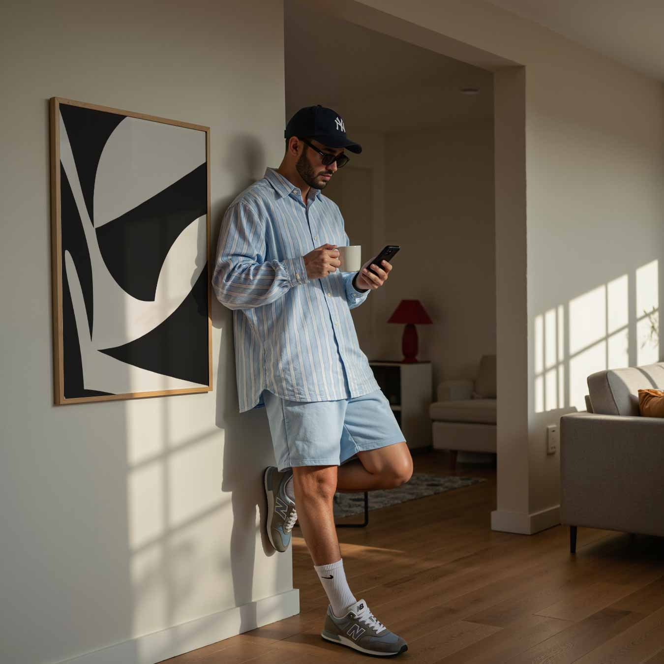 Abstracte Zwart-Wit Kunstposter-WallArtistic