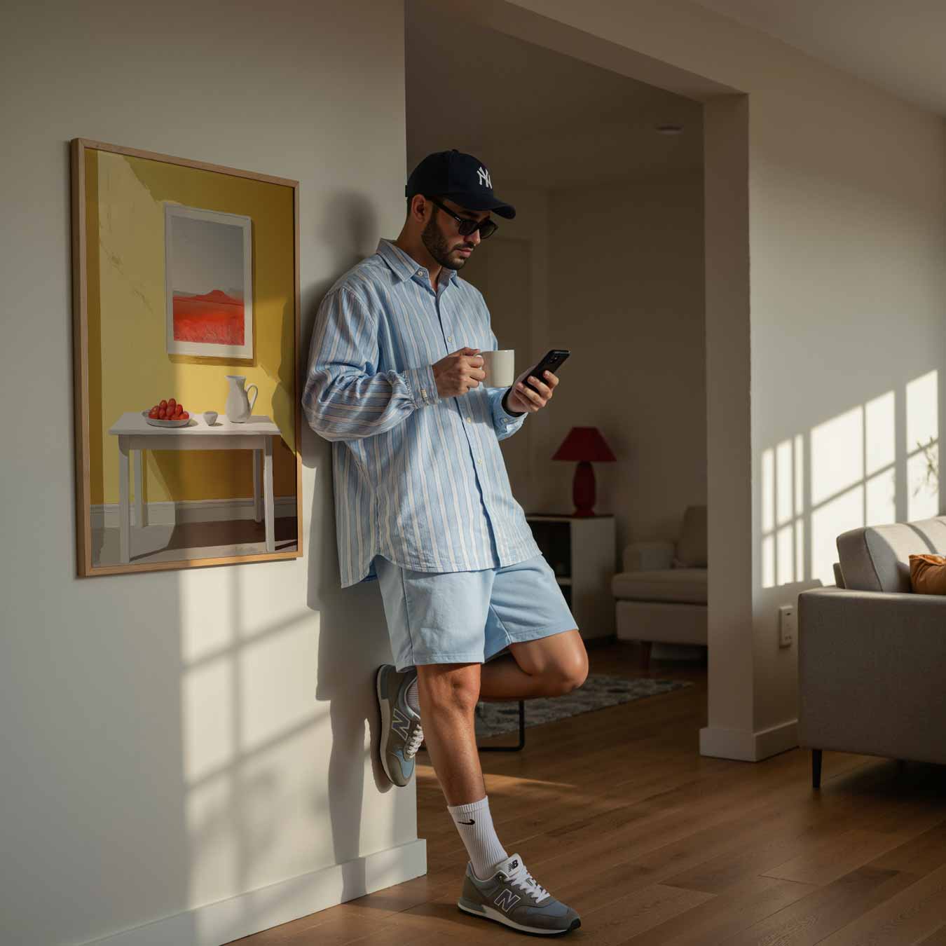 Zonnige Veldlandschap Poster-WallArtistic