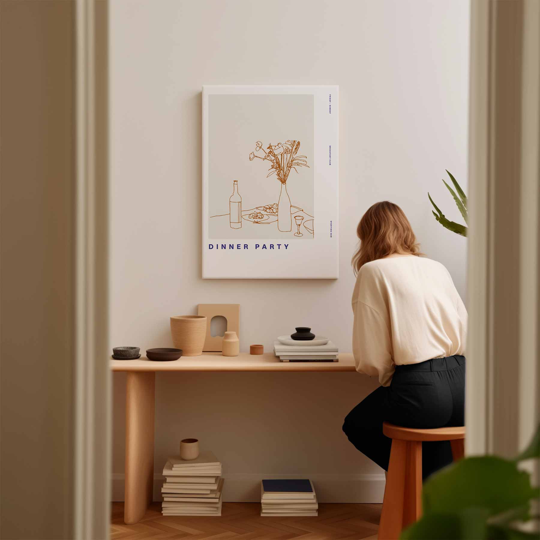 Eenvoudige Dinerscène Poster