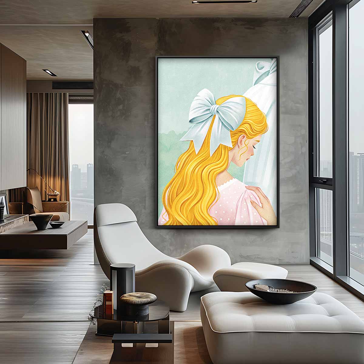 Pastel Dromerigheid Kunstwerk-canvas-dibond-plexiglas-wanddecoratie-WallArtistic