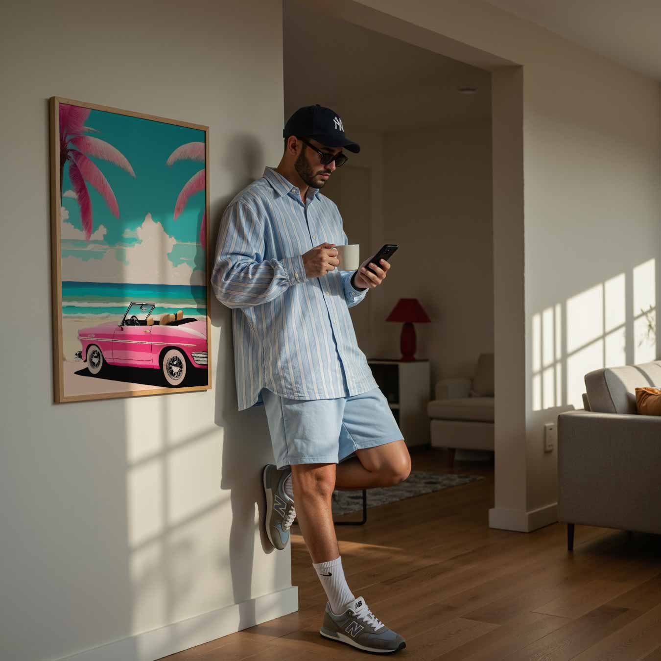 Zomerse Stranddag Poster-WallArtistic