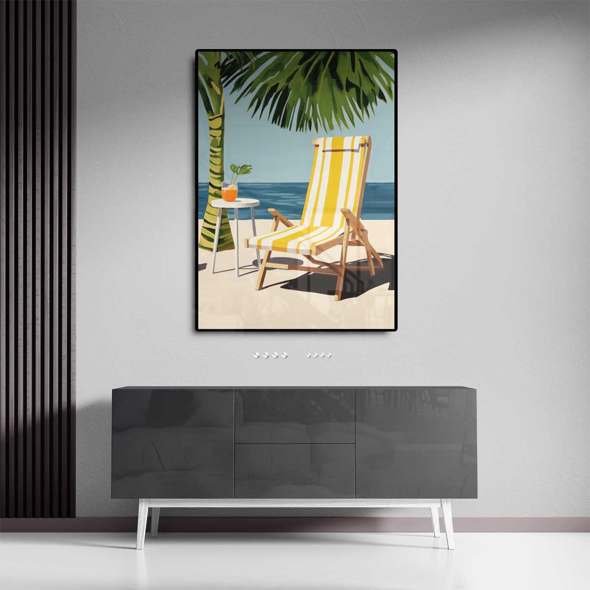 Zomerdag aan het Strand Kunstwerk-canvas-dibond-plexiglas-wanddecoratie-WallArtistic